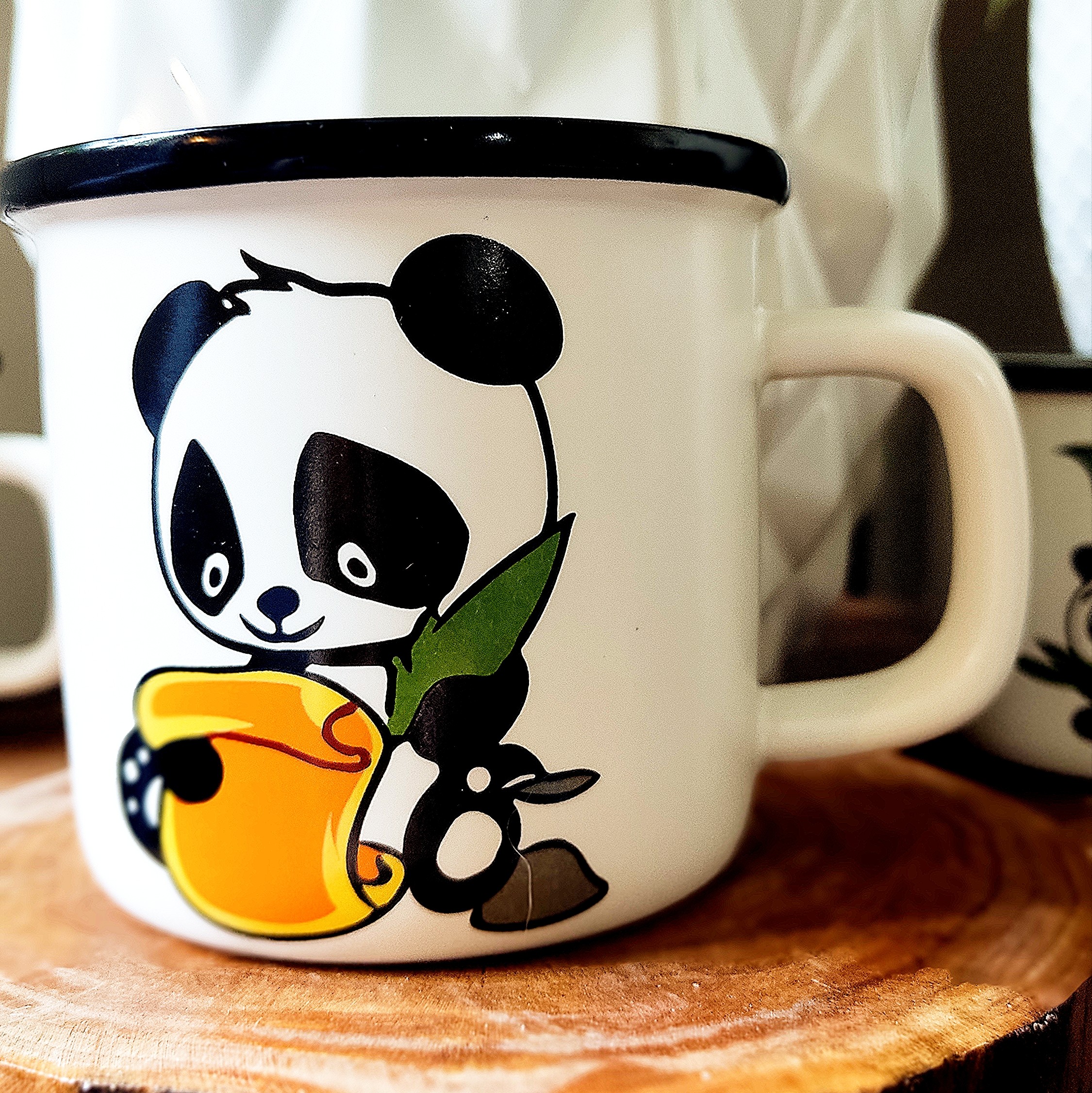 ماگ پاندا سرامیکی طرح لعابی