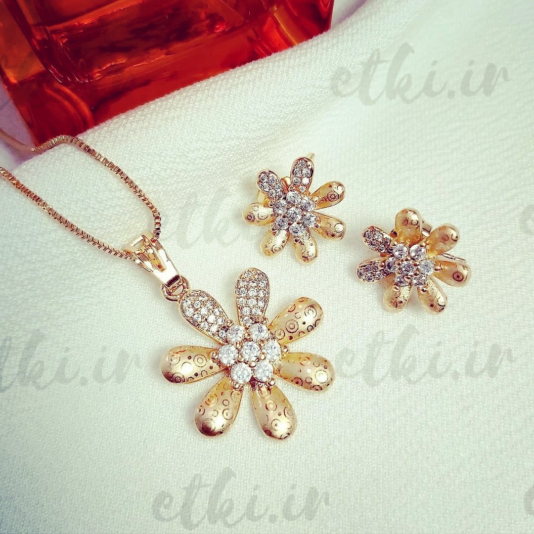 نیم ست مارک ژوپینگ طرح خورشیدی.آبکاری قوی گالری ویداس (ارسال رایگان)بدلیجات