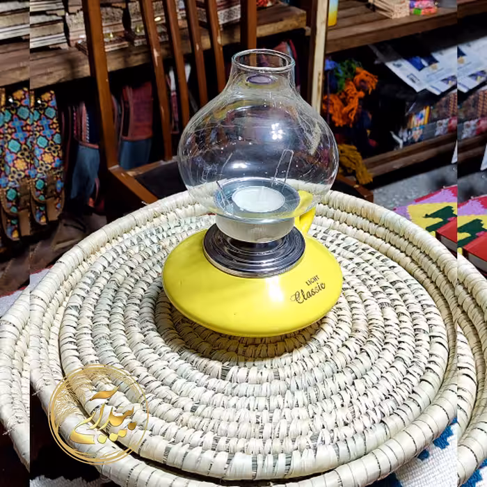 شمعدان سرامیکی پایه استیل ارتفاع 20 سانت 