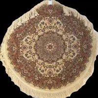 قالیچه فرش مشهد قطر 1 متر دایره ای (تراکم 2550  ، شانه 700)