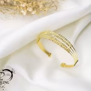 دستبند النگویی پشت باز طرح البرنادو مناسب سایز2 کد 6015