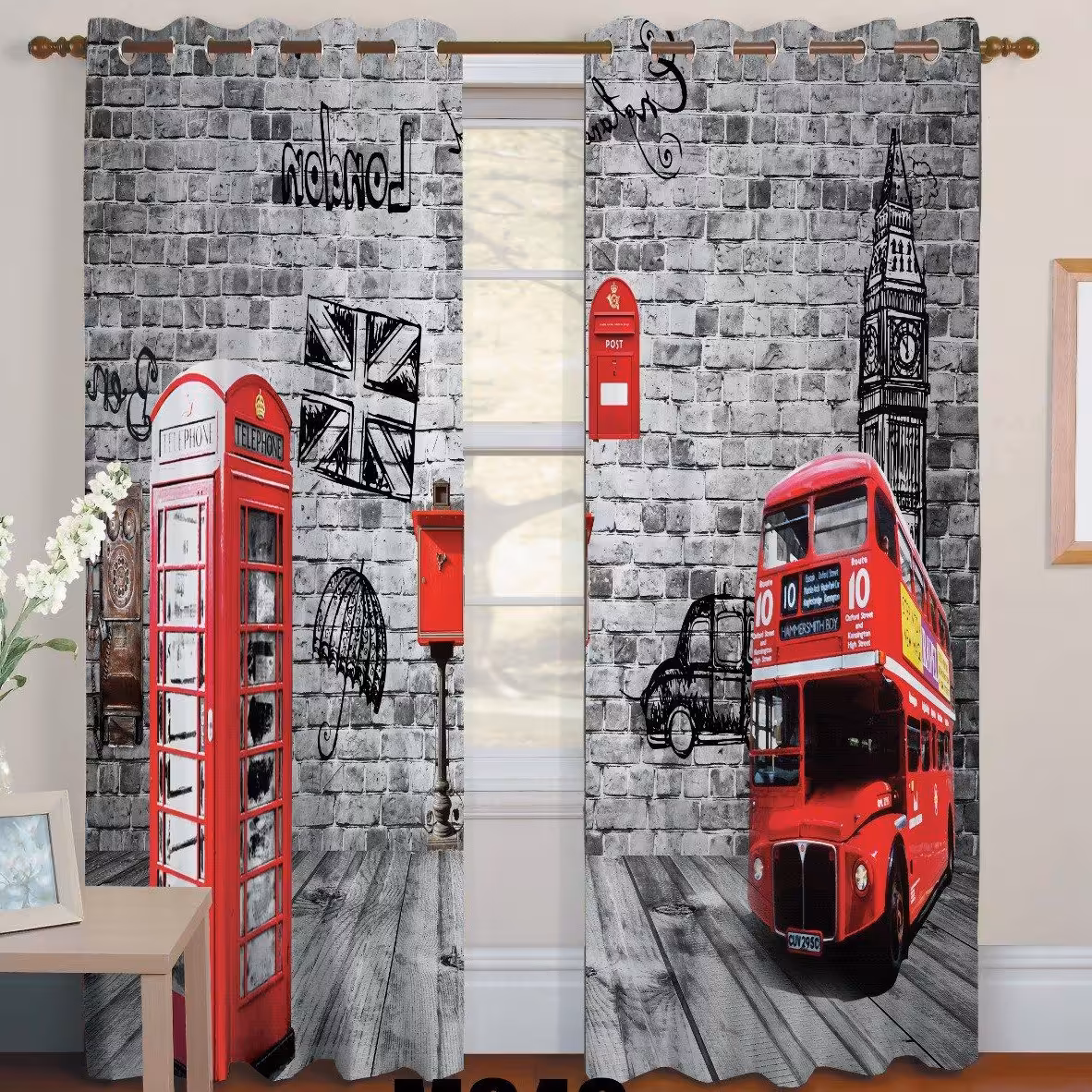 پرده چاپی  پانچ  طرح   نقاشی و منظره  کد691