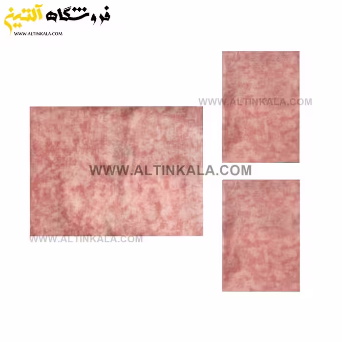 سرویس ملحفه کشدوز دونفره سه تکه سایز 180×200 طرح پتینه رنگ صورتی