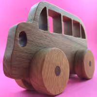 ماشین اسباب بازی چوبی-ارگانیک مدل اتوبوس سفرهای جادویی