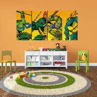 تابلو شاسی 4 تیکه طرح لاکپشت های نینجا