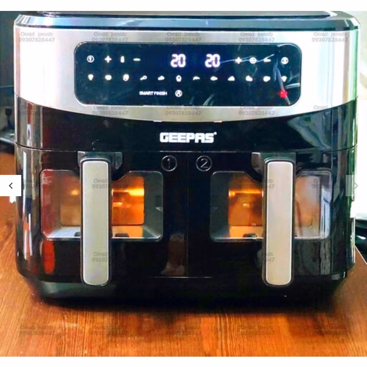 سرخ کن بدون روغن(هواپز) دوقلو 9 لیتری جیپاس اصلی  GAF37525