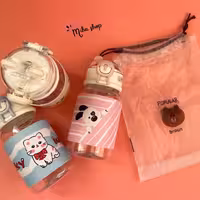 قمقمه نشکن خرسی طرح گربه 