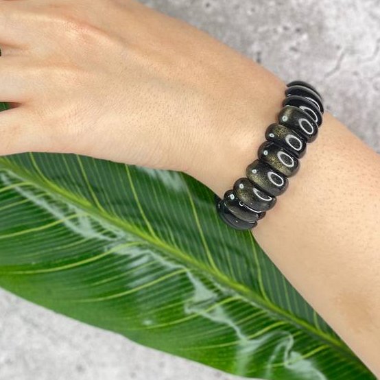 دستبند گلدن ابسیدین سایز کوچک