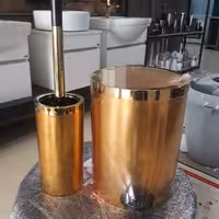 سطل و برس روشا هارمونی رنگ طلایی آنتیک