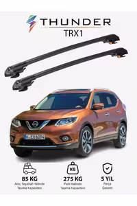 نوار محافظ خودرو خاکستری NISSAN X TRAIL 2014 2020 TRX1 CARRIER LOCKING SEARFALL CEILING BAR GREY Thunder