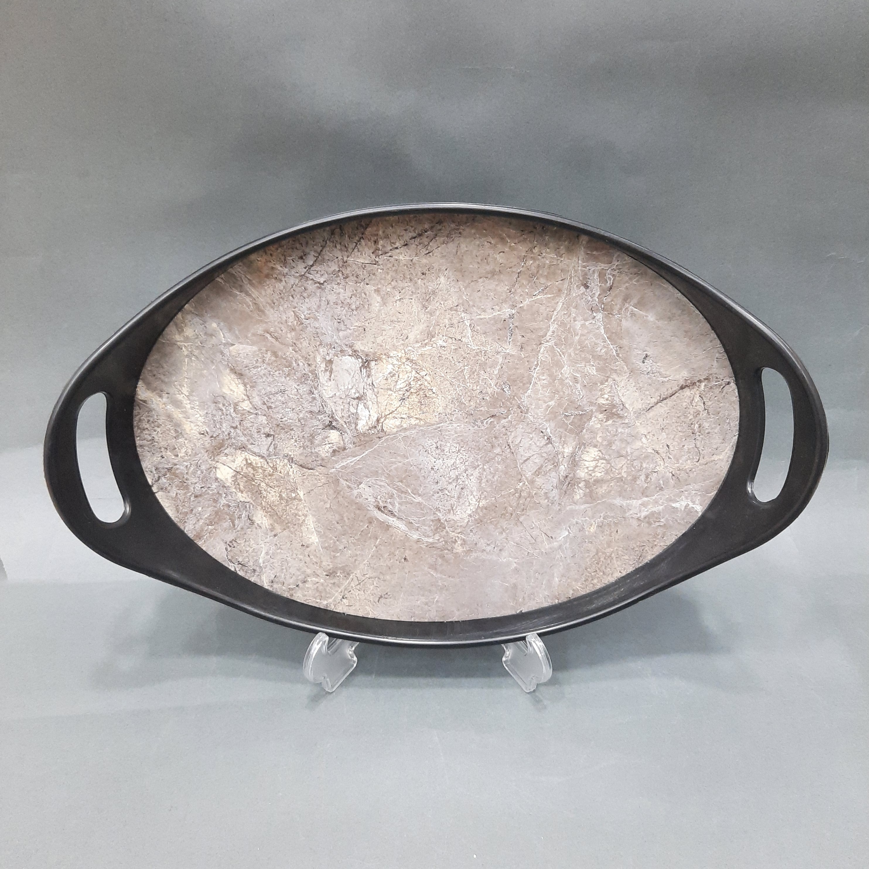 سینی طرح سنگ سینی بیضی بزرگ دسته دار سینی فایبرگلس سینی پذیرایی بزرگ سینی چای سینی طرح دار