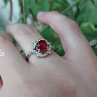انگشتر نقره زنانه عقیق یمنی اصل  آقابزرگ 