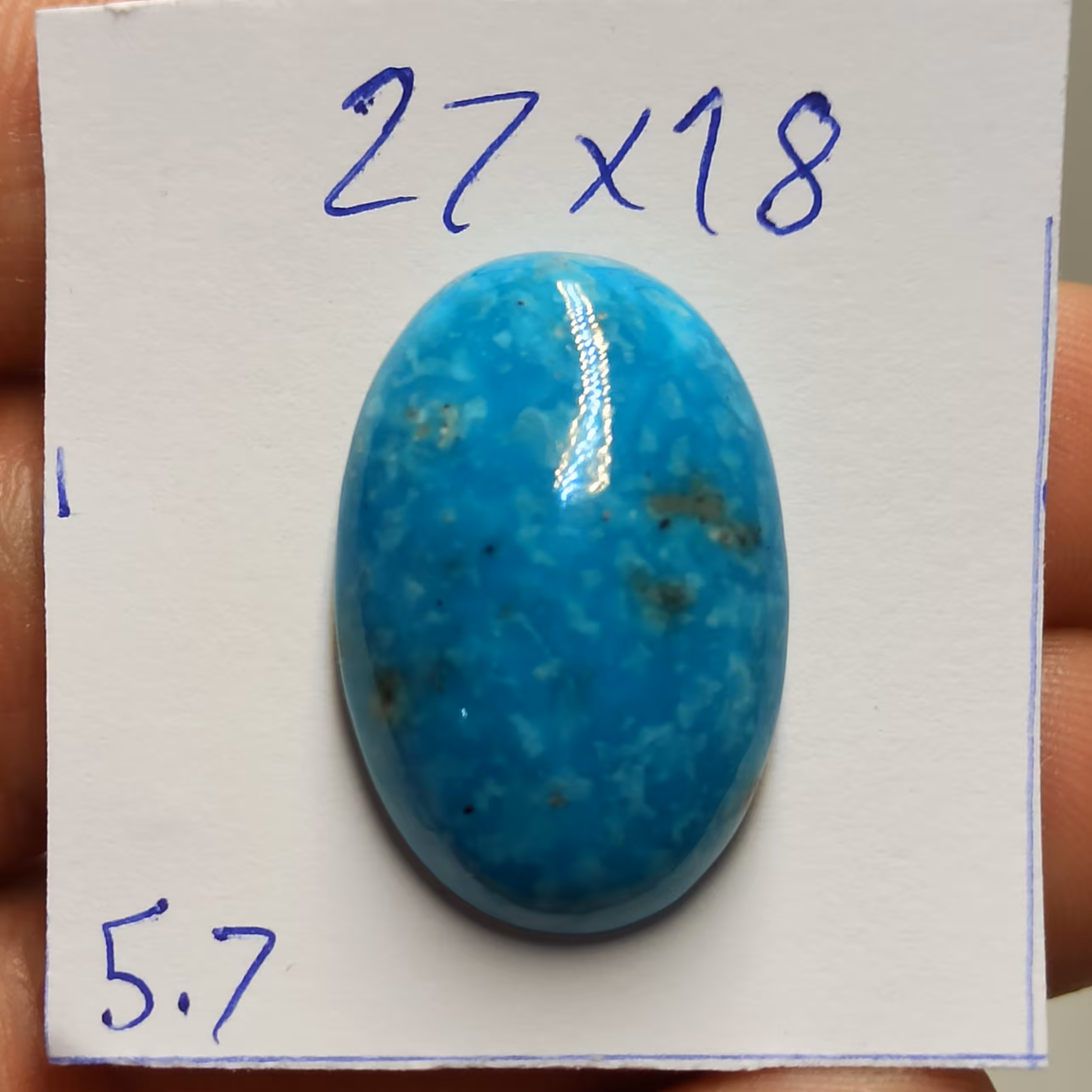 سنگ فیروزه مقاوم شده سایز 2.5سانت حدودی تمام مغز