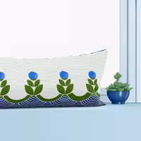 کوسن مخمل طرح باغ ژاپنی 70 سانتی