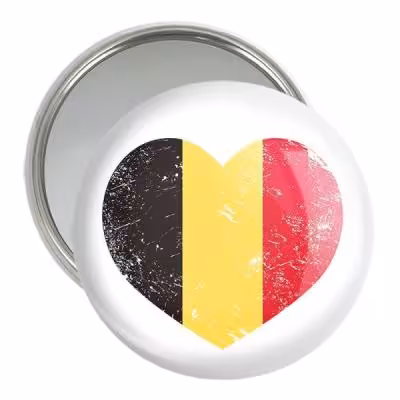 آینه جیبی خندالو مدل پرچم بلژیک کد 20702