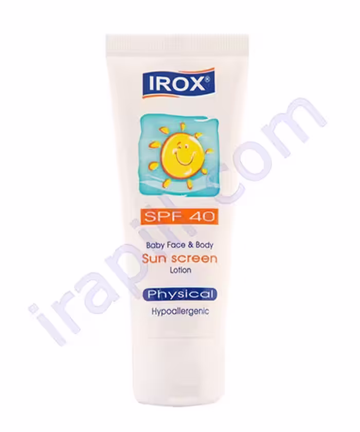 لوسیون ضد آفتاب صورت و بدن اطفال SPF 40 ایروکس حجم 60 میلی لیتر