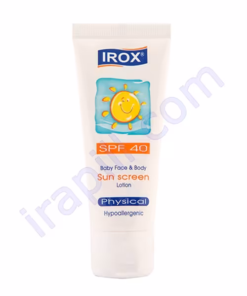 لوسیون ضد آفتاب صورت و بدن اطفال SPF 40 ایروکس حجم 60 میلی لیتر