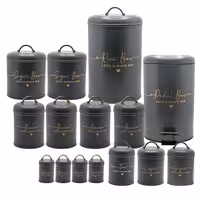 سرویس آشپزخانه  درب فلزی 16 پارچه طوسی  طلایی Leve ) (B.V.K.805695  