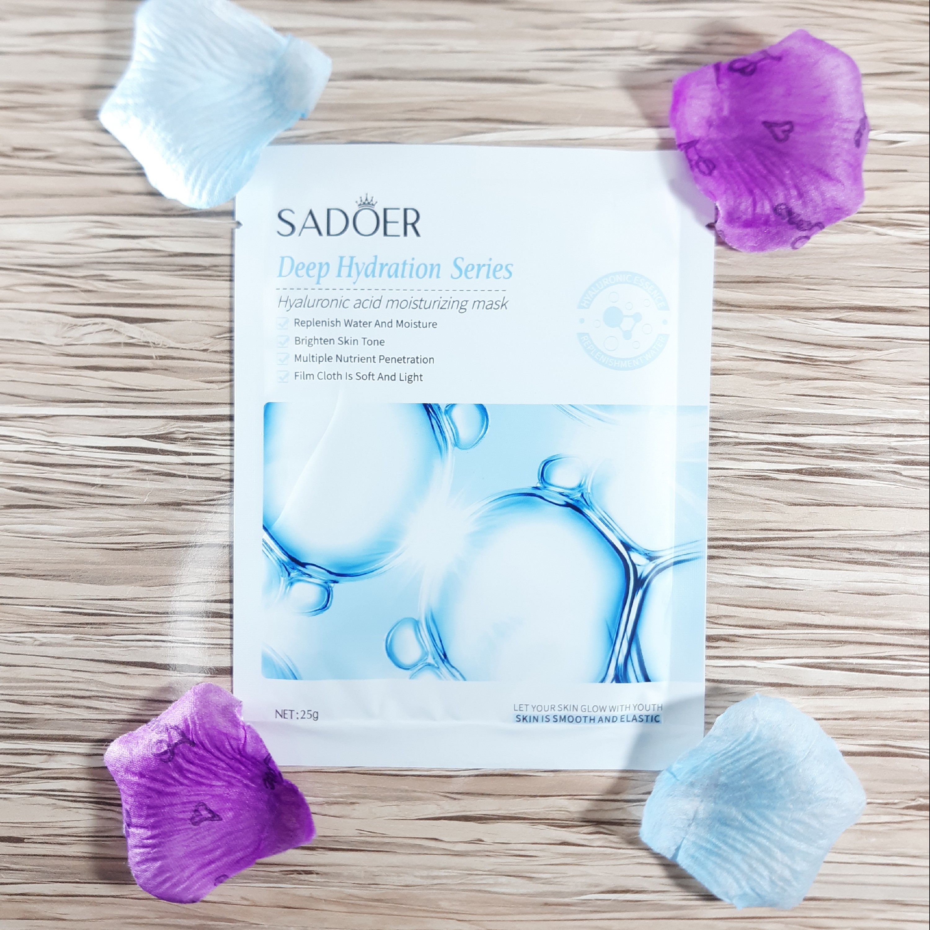 ماسک ورقه ای صورت هیالورونیک اسید سادور(آرایشی بهداشتی الماس)