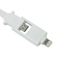 کابل دو سر microusb و lightning  دو در یک