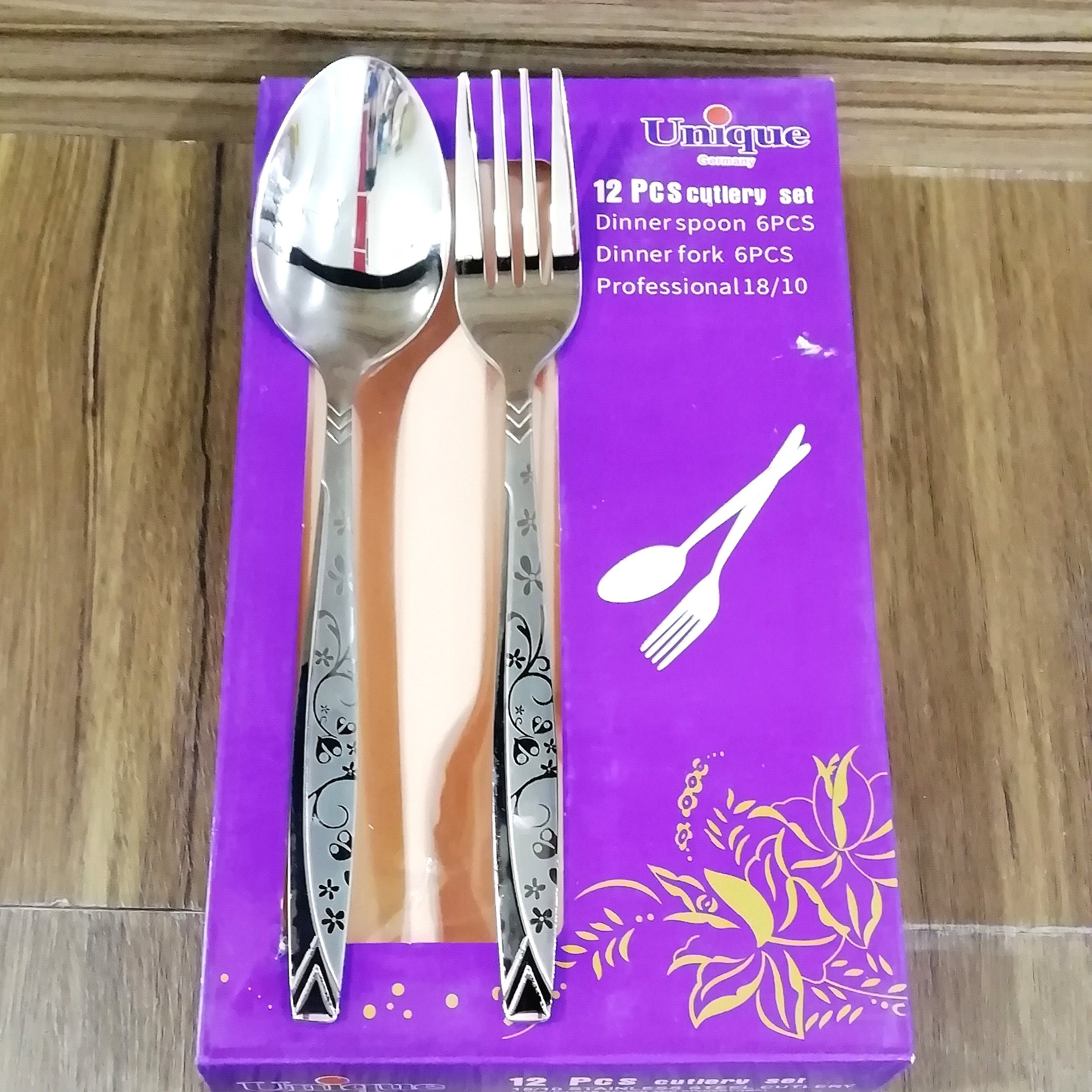 قاشق و چنگال استیل یونیک اصل با کیفیتی عالی و با ضمانت ثبات رنگ