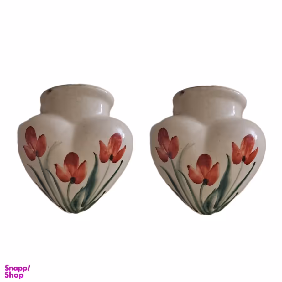 گلدان دیواری طرح قلب کد 2 مجموعه 2 عددی