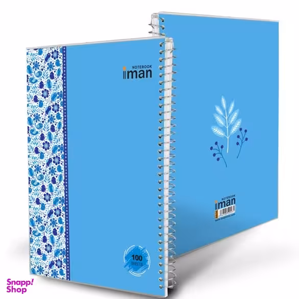 دفتر 40 برگ سیمی ایمان مدل جلد طلقی