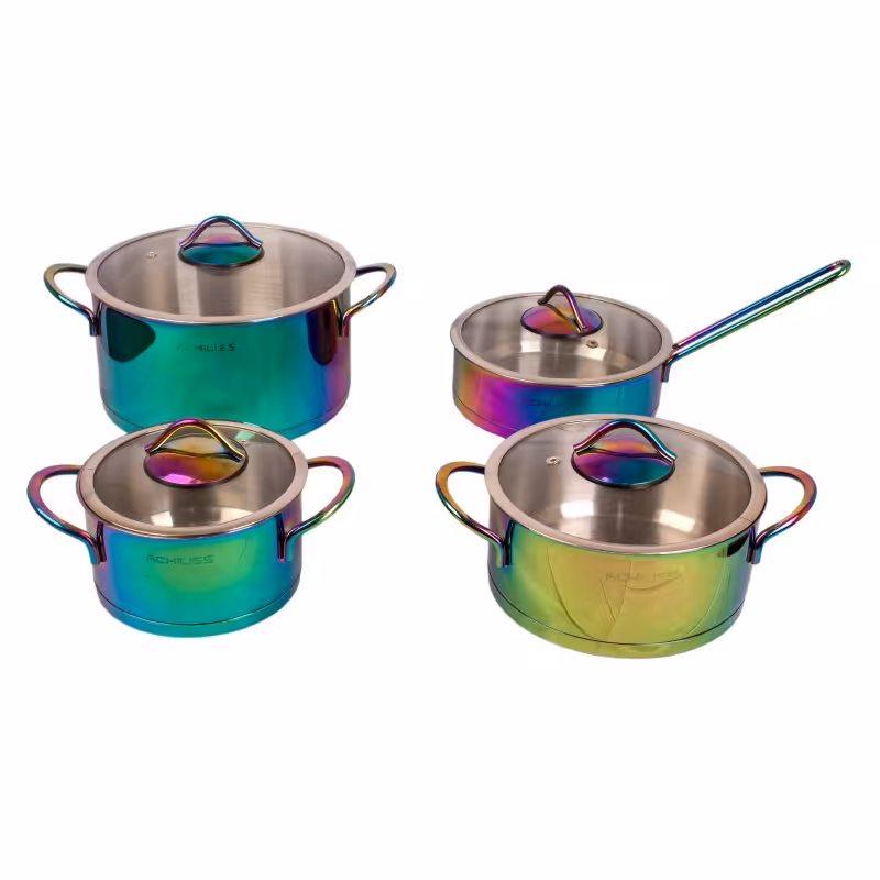 سرویس پخت و پز 8 پارچه آکیلیس مدل هفت رنگ