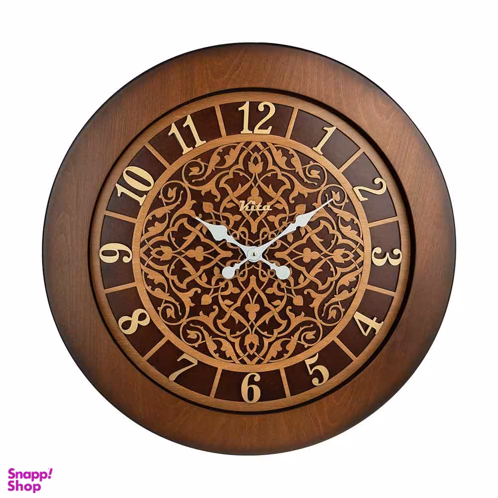 ساعت دیواری چوبی هم آدیس مدل کیتا رویال کد CKS 613-C60