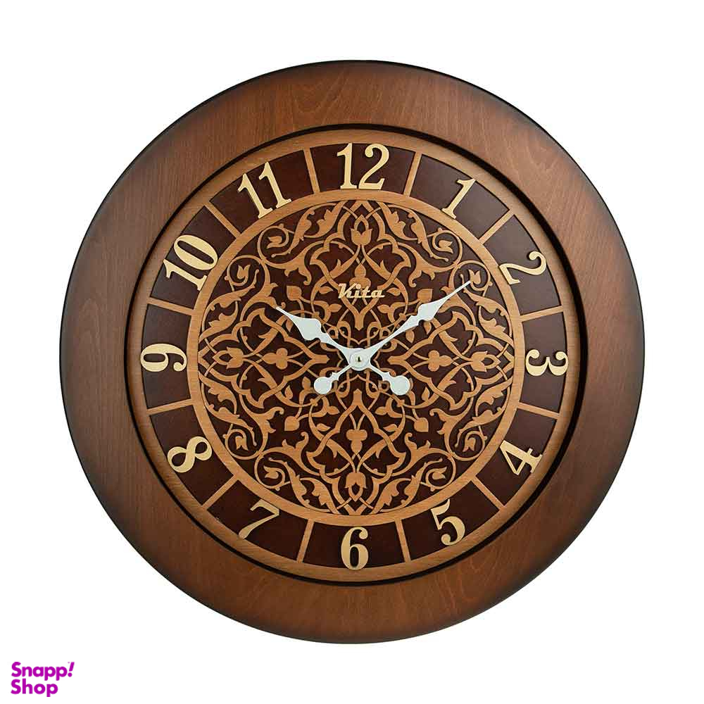 ساعت دیواری چوبی هم آدیس مدل کیتا رویال کد CKS 613-C60