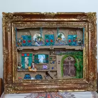 دستسازهای کوچک من،تابلو نماروستا ،تابلو کاهگلی،محصولی از ستاره چوبی 