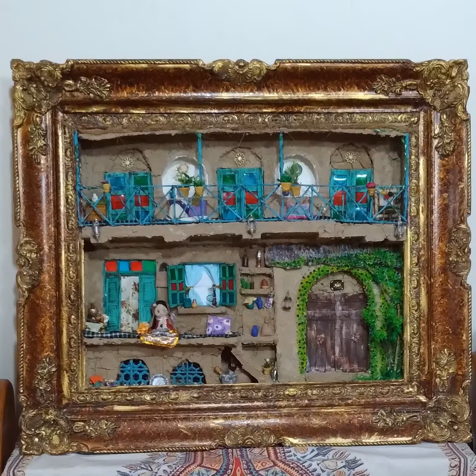 دستسازهای کوچک من،تابلو نماروستا ،تابلو کاهگلی،محصولی از ستاره چوبی 