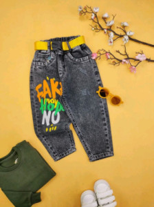 شلوار جین پسرانه چاپدار