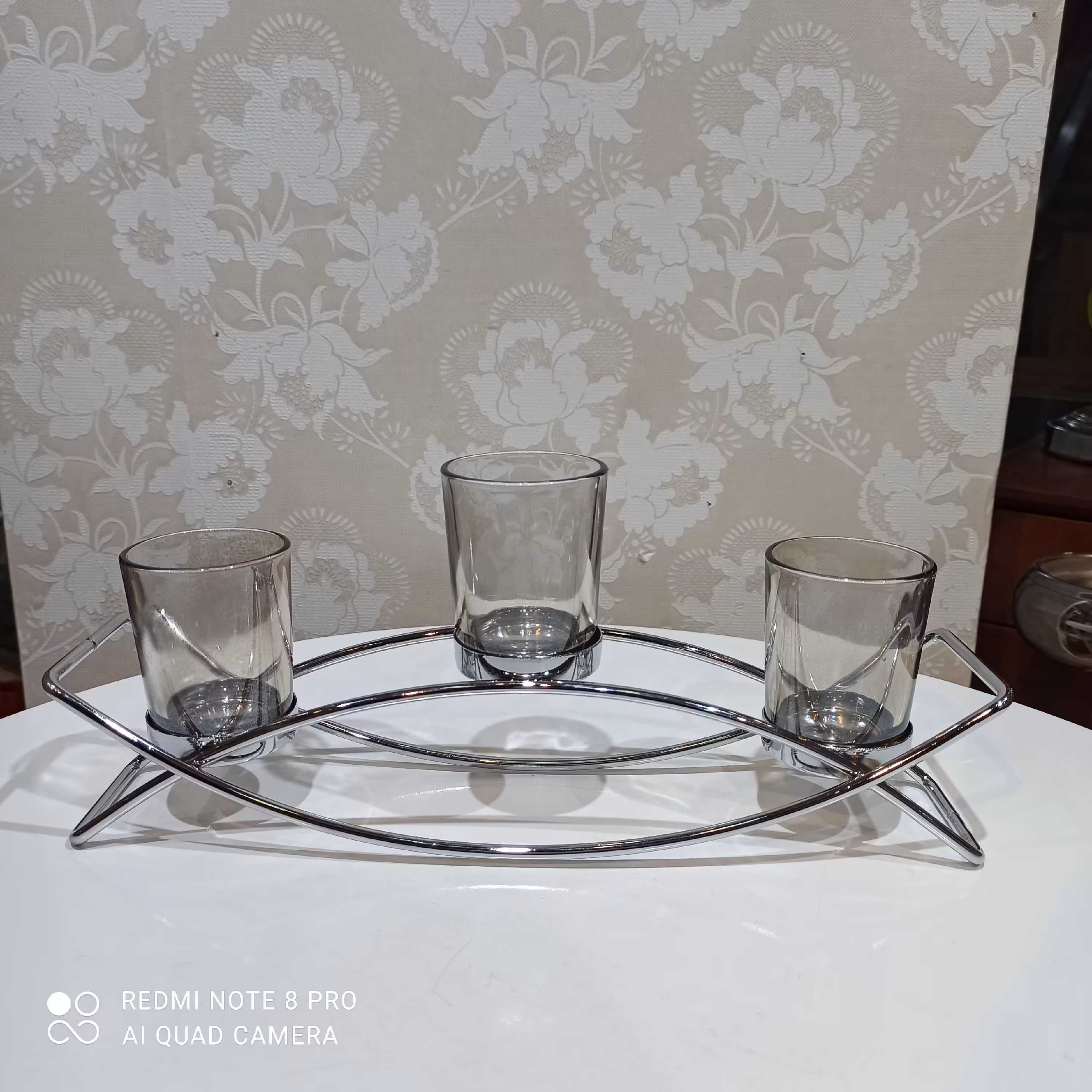 شمعدان شمعدان سه شعله شمعدان رومیزی شمعدانی سیلور