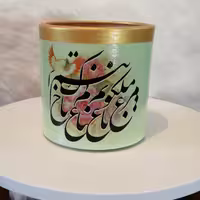 گلدان سفالی طرح خطاطی سایزمتوسط