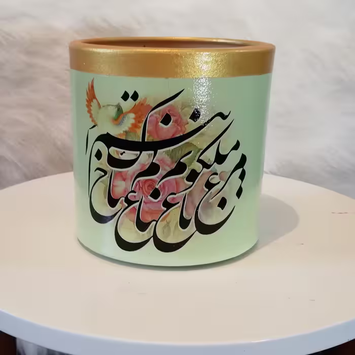 گلدان سفالی طرح خطاطی سایزمتوسط