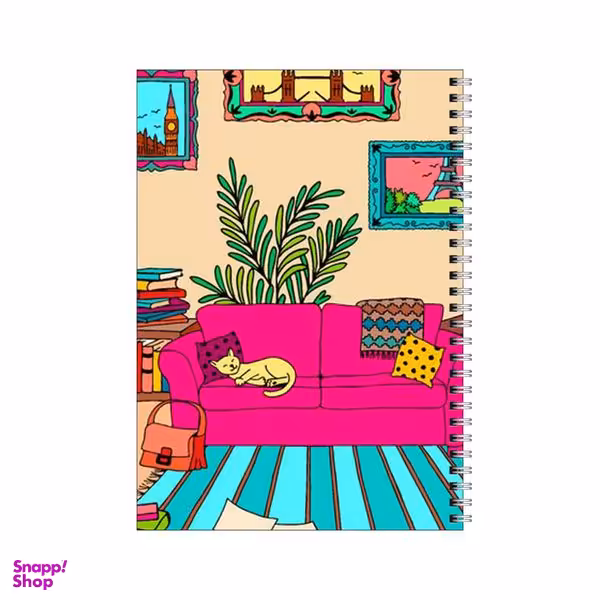 دفتر مشق 80 برگ بامبیلیپ طرح اتاق نشیمن کد 0465940