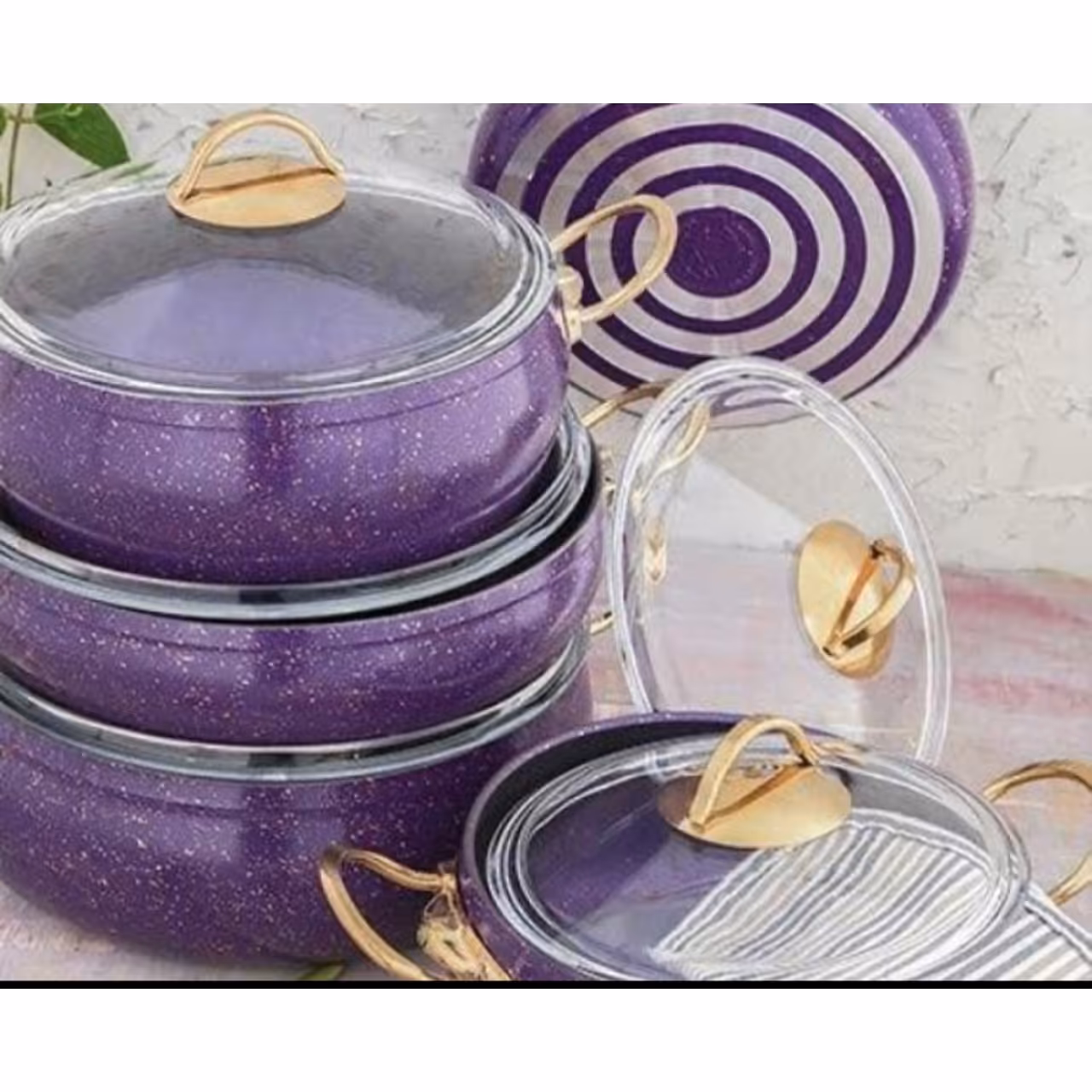 سرویس قابلمه 10 پارچه گرانیتی PMT مدل آنتیک