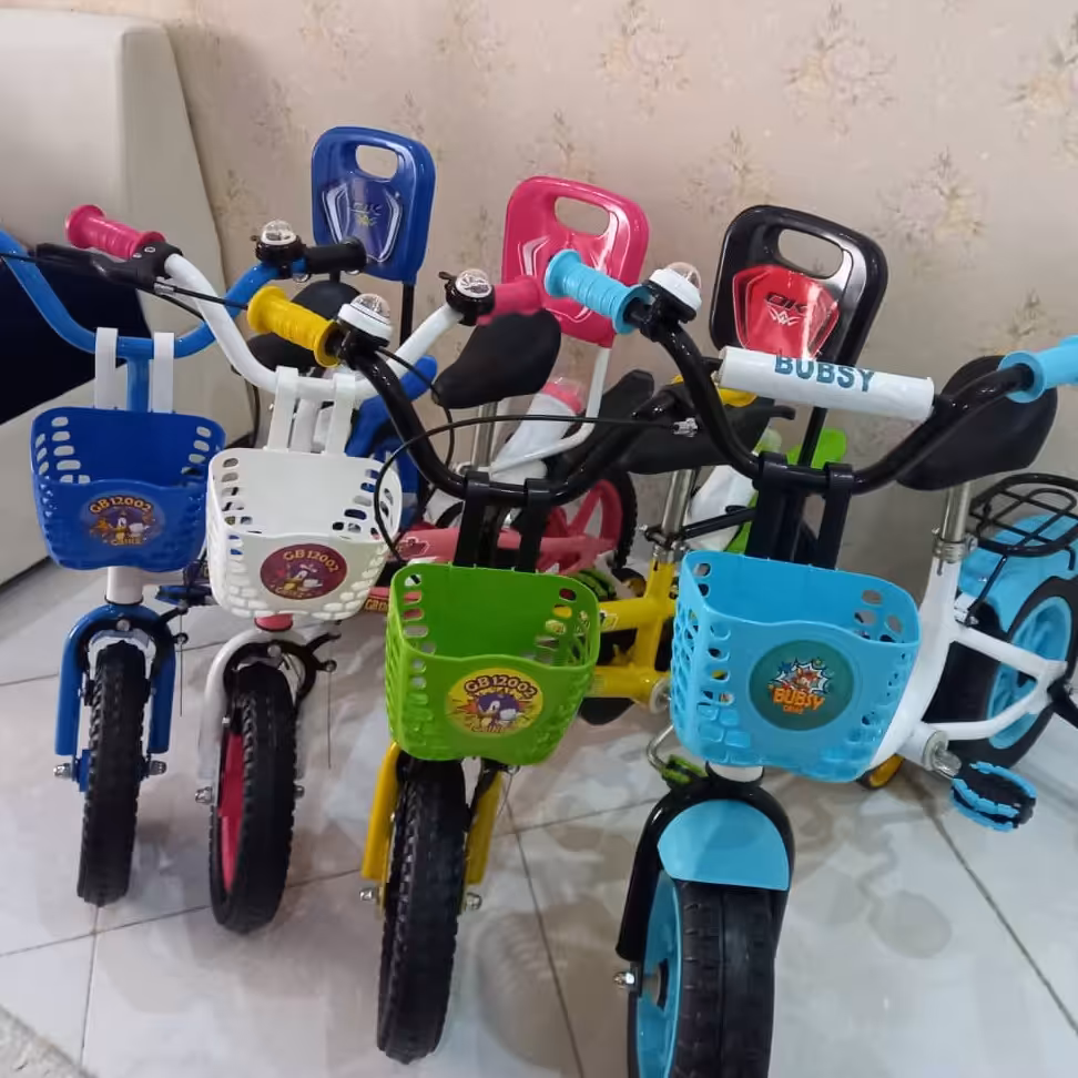 دوچرخه کودک سایز12 با پشتی نگهداره کودک