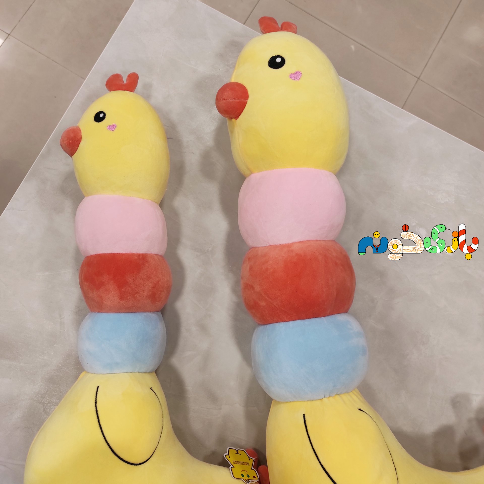 عروسک پولیشی جوجه رینگی بالشتی 60سانت