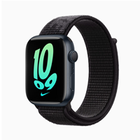 اپل واچ سری 7 نسخه 45 میلی متری بدنه آلومینیوم به رنگ خاکستری با بند سیلیکونی