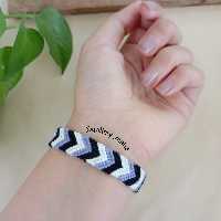 دستبند دوستی طرح جناقی مناسب زنانه ومردانه با ترکیب رنگ دلخواه