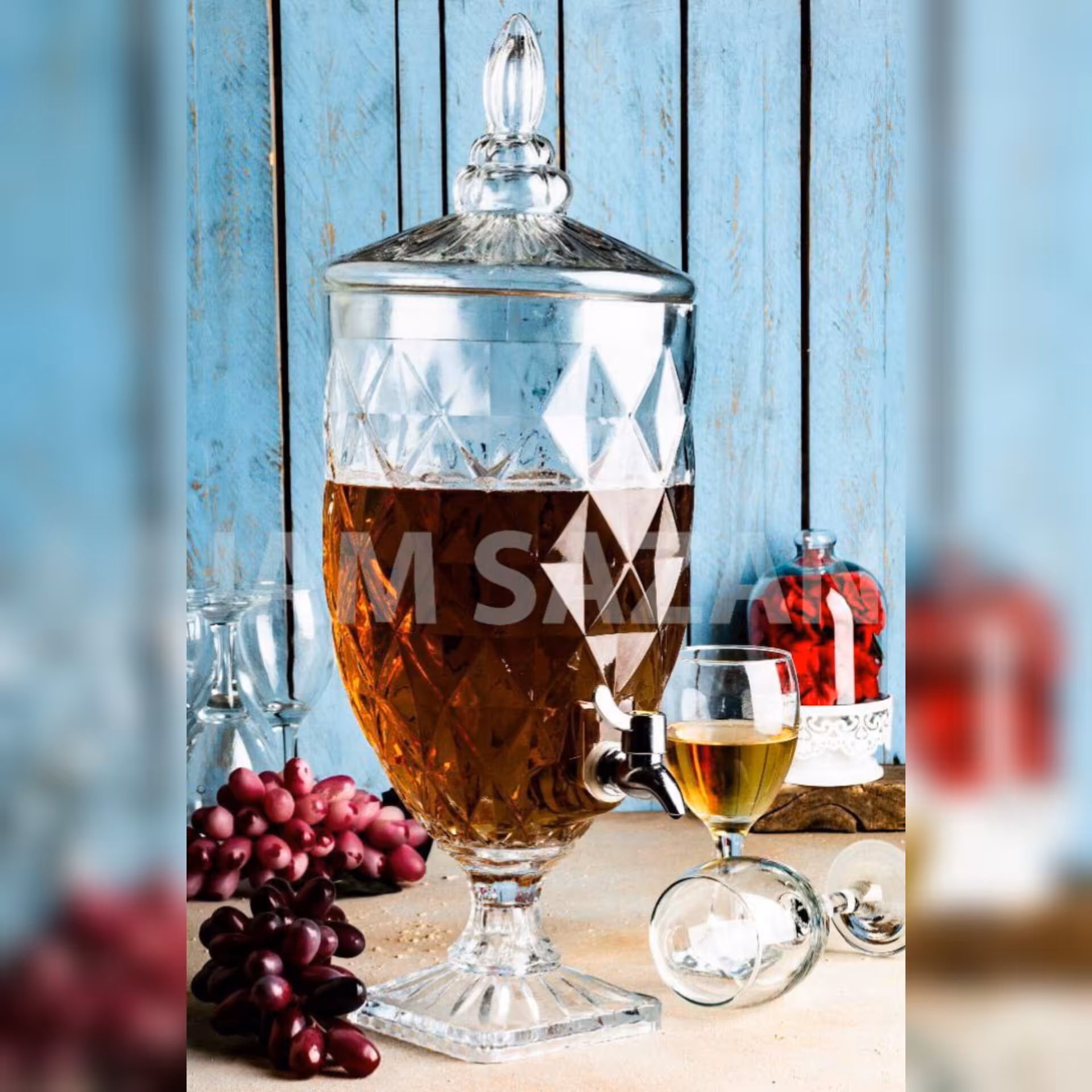 کلمن شیشه ای 5 لیتری طرح دیانا کارتن 2عددی