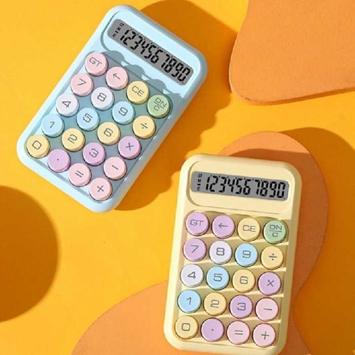 ماشین حساب فانتزی پینترستی رنگین کمان جذاب