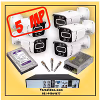 دوربین مداربسته 5 مگاپیکسل پکیج 5 عددی برند CONNECT
