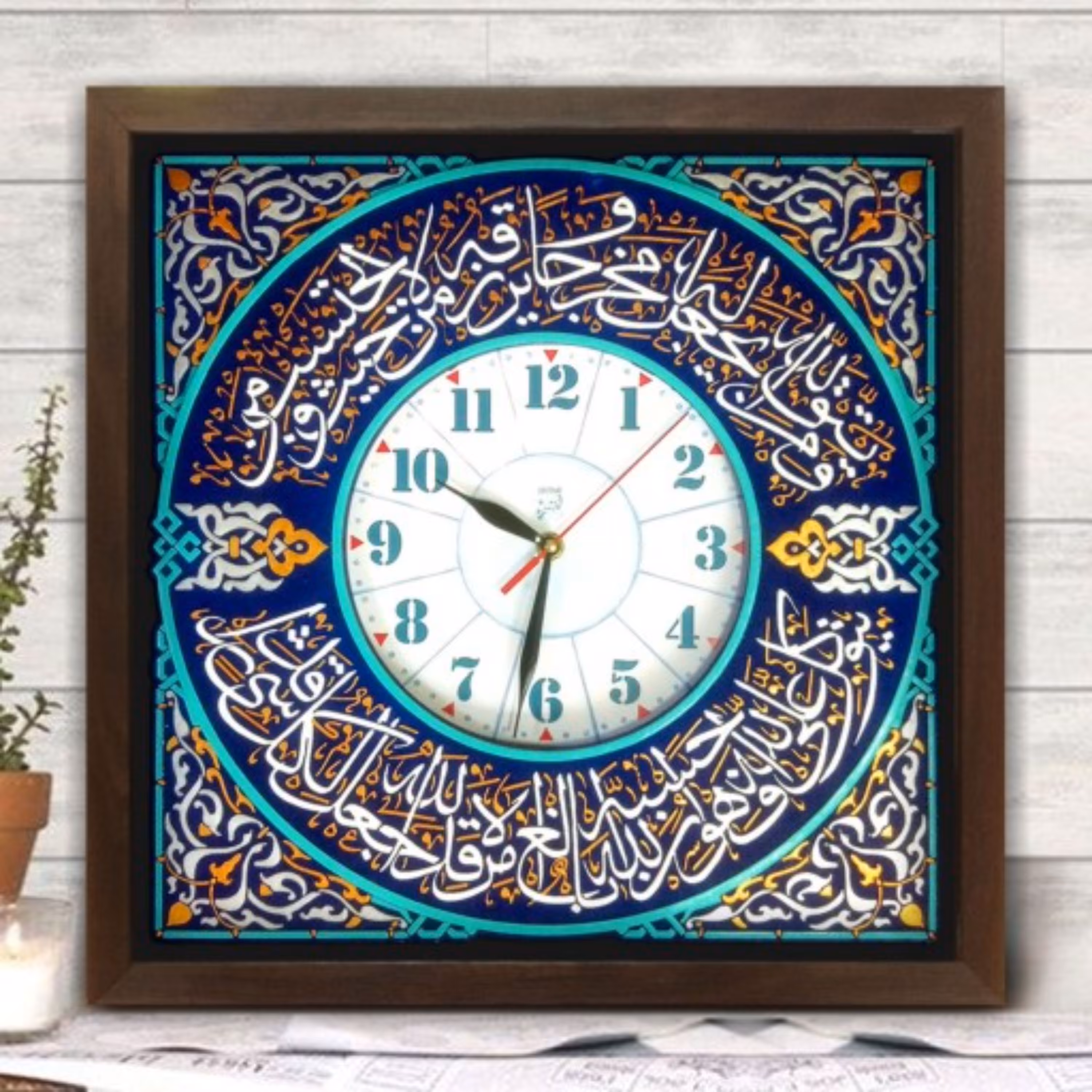 ساعت دیواری قرآنی دستساز 179 ساعت مذهبی 