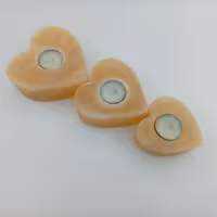 جاشمعی یا شمعدان دکوری سنگ نمک قلبی