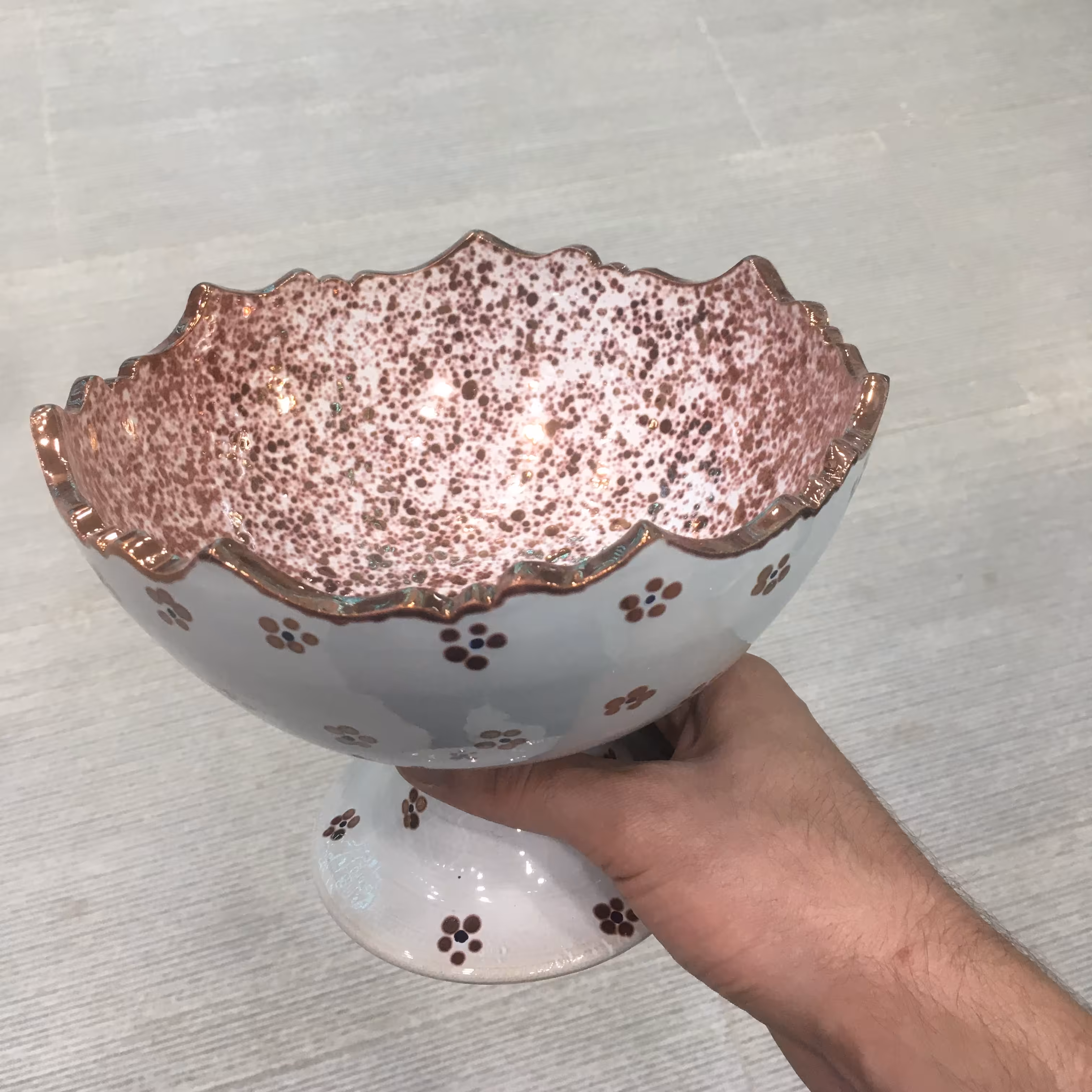 شکلات خوری  پایه دار رنگ سفید 