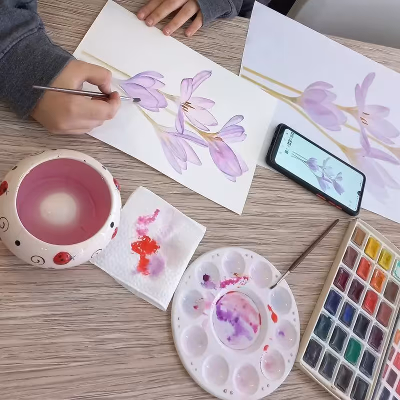 نقاشی آبرنگ دلبر