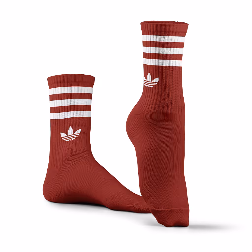 جوراب ورزشی ساق بلند آدیداس مدل ASB-800 | قرمز تیره